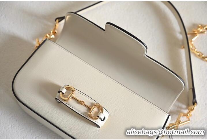 Famous Brand GUCCI HORSEBIT 1955 SMALL SHOULDER BAG 735178 White