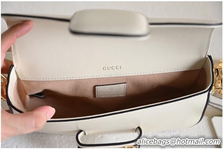 Famous Brand GUCCI HORSEBIT 1955 SMALL SHOULDER BAG 735178 White