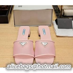 Best Price Prada PVC Flat Slide Sandals Pink 612191