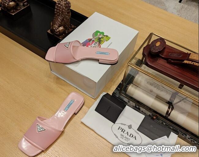 Best Price Prada PVC Flat Slide Sandals Pink 612191