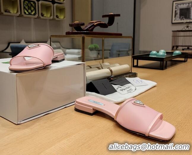 Best Price Prada PVC Flat Slide Sandals Pink 612191