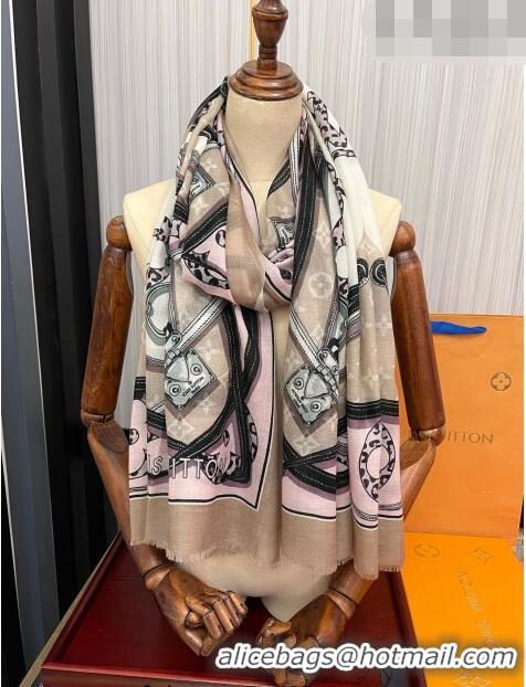 Famous Brand Louis Vuitton Cashmere Long Scarf 100x200cm LV1816 Pink 2022