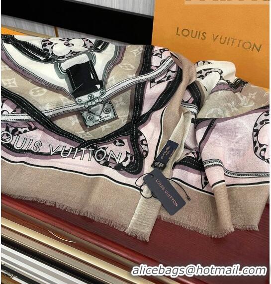 Famous Brand Louis Vuitton Cashmere Long Scarf 100x200cm LV1816 Pink 2022