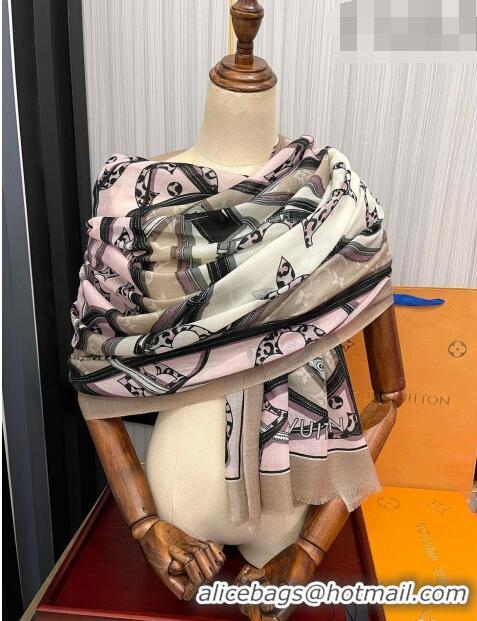 Famous Brand Louis Vuitton Cashmere Long Scarf 100x200cm LV1816 Pink 2022