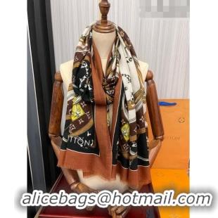 Good Taste Louis Vuitton Cashmere Long Scarf 100x200cm LV1816 Brown 2022