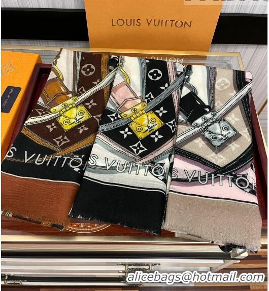 Good Taste Louis Vuitton Cashmere Long Scarf 100x200cm LV1816 Brown 2022