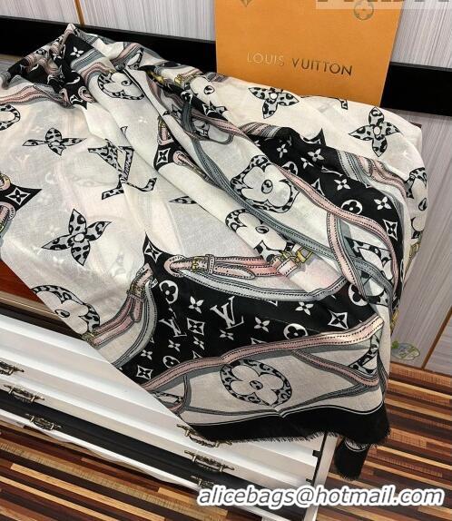 Top Quality Louis Vuitton Cashmere Long Scarf 100x200cm LV1816 White 2022