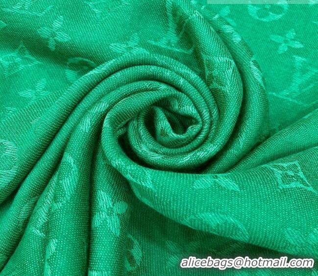 Promotional Louis Vuitton LV Shine Monogram Shawl Scarf 142cm 8149 Green 2022