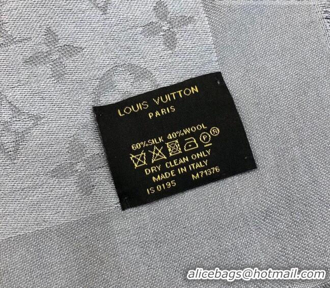 Buy Inexpensive Louis Vuitton LV Shine Monogram Shawl Scarf 142cm 8149 Grey 2022