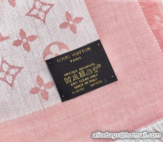 Super Quality Louis Vuitton LV Shine Monogram Shawl Scarf 142cm 8149 Light Pink 2022