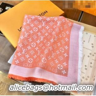 Good Taste Louis Vuitton LV Shine Monogram Shawl Scarf 142cm 8149 Orange 2022