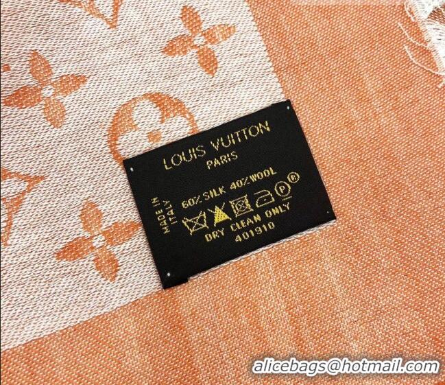 Good Taste Louis Vuitton LV Shine Monogram Shawl Scarf 142cm 8149 Orange 2022