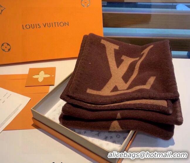 Pretty Style Louis Vuitton Monogram Cashmere Long Scarf 24x200cm 12322 Brown 2022