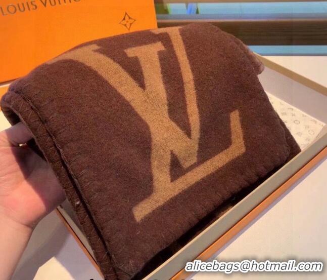 Pretty Style Louis Vuitton Monogram Cashmere Long Scarf 24x200cm 12322 Brown 2022