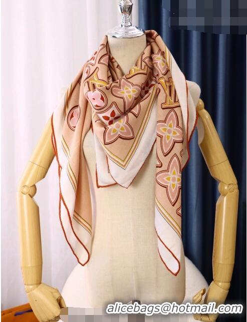 Well Crafted Louis Vuitton Monogram Cascade Shawl Scarf 140cm 20735 Beige 2022