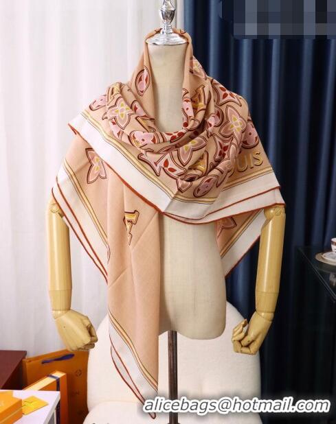 Well Crafted Louis Vuitton Monogram Cascade Shawl Scarf 140cm 20735 Beige 2022