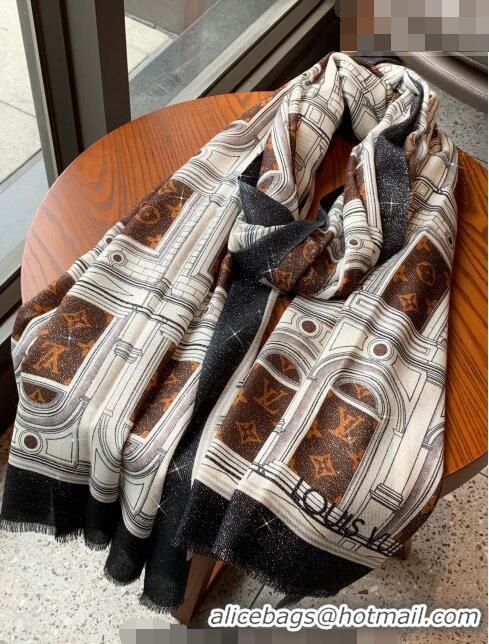 Super Quality Louis Vuitton Cashmere Scarf 100x200cm 0104 Brown 2023