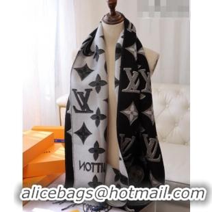 Promotional Louis Vuitton LV Essential Shine Monogram Wool Long Scarf 32x180cm 21546 Black 2023