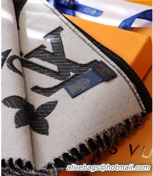 Promotional Louis Vuitton LV Essential Shine Monogram Wool Long Scarf 32x180cm 21546 Black 2023