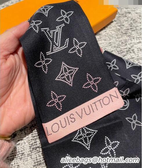 Discount Louis Vuitton Mahina Flight Mode Classic Silk Bandeau Scarf 21574 Black 2023