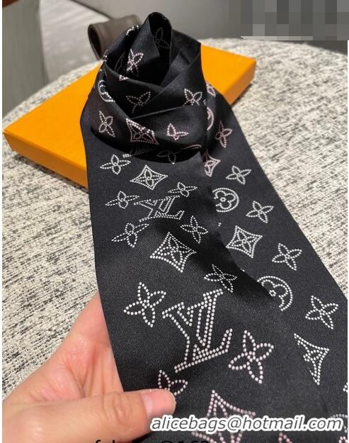 Discount Louis Vuitton Mahina Flight Mode Classic Silk Bandeau Scarf 21574 Black 2023