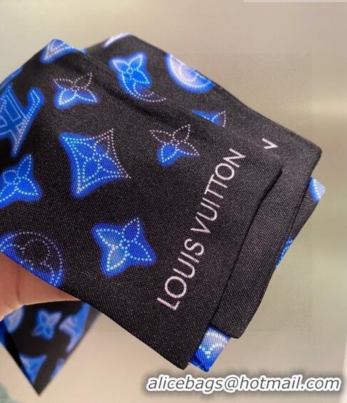 Trendy Design Louis Vuitton Silk Bandeau Scarf 0215 Blue/Black 2023