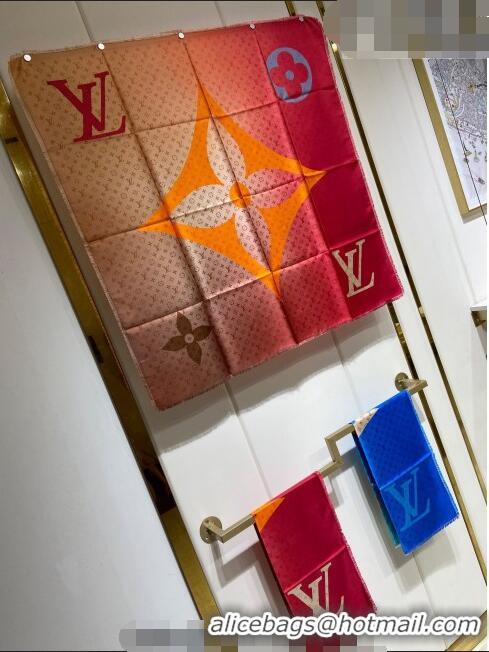 Good Taste Louis Vuitton Monogram Gradient LV Silk Square Scarf 90x90cm 0309 Red 2023