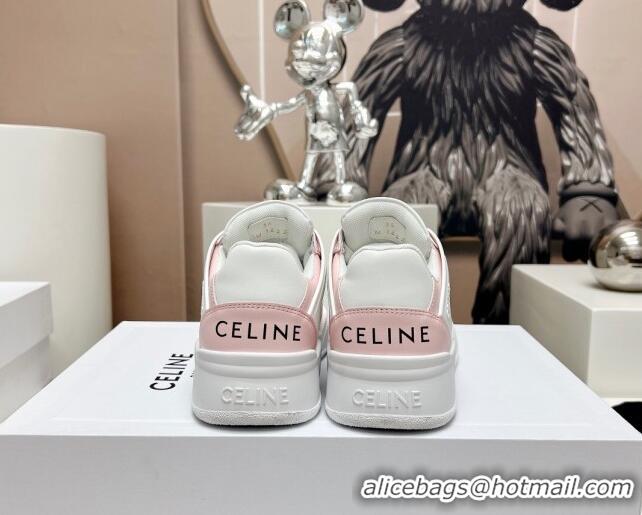 Sumptuous Celine CT-07 Trainer Low Lace-up Sneakers in Calfskin Pink 329005