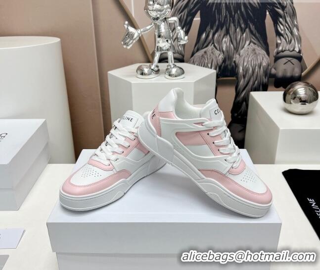 Sumptuous Celine CT-07 Trainer Low Lace-up Sneakers in Calfskin Pink 329005