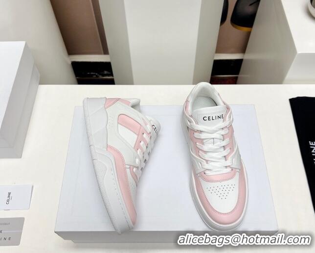 Sumptuous Celine CT-07 Trainer Low Lace-up Sneakers in Calfskin Pink 329005