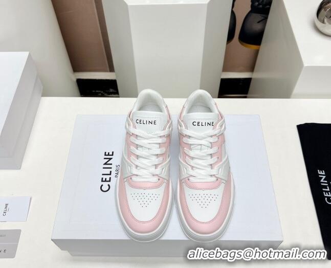 Sumptuous Celine CT-07 Trainer Low Lace-up Sneakers in Calfskin Pink 329005