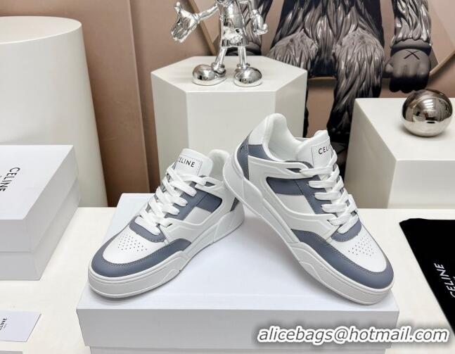 Top Design Celine CT-07 Trainer Low Lace-up Sneakers in Calfskin Grey 329006