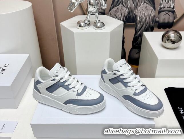 Top Design Celine CT-07 Trainer Low Lace-up Sneakers in Calfskin Grey 329006