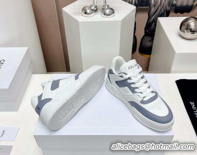 Top Design Celine CT-07 Trainer Low Lace-up Sneakers in Calfskin Grey 329006