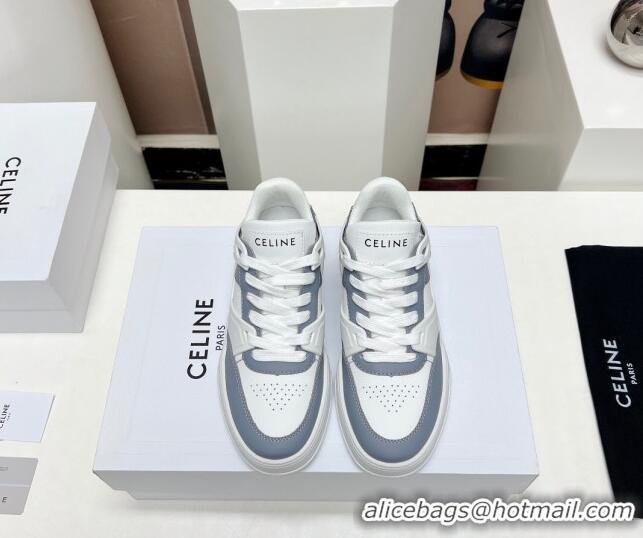 Top Design Celine CT-07 Trainer Low Lace-up Sneakers in Calfskin Grey 329006