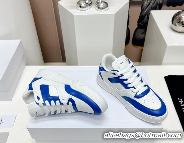 Charming Celine CT-07 Trainer Low Lace-up Sneakers in Calfskin Blue 329007