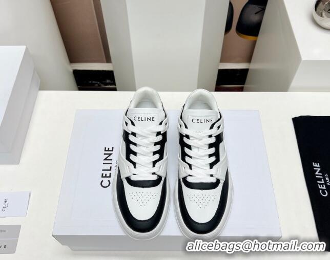 Discount Celine CT-07 Trainer Low Lace-up Sneakers in Calfskin Black 329008