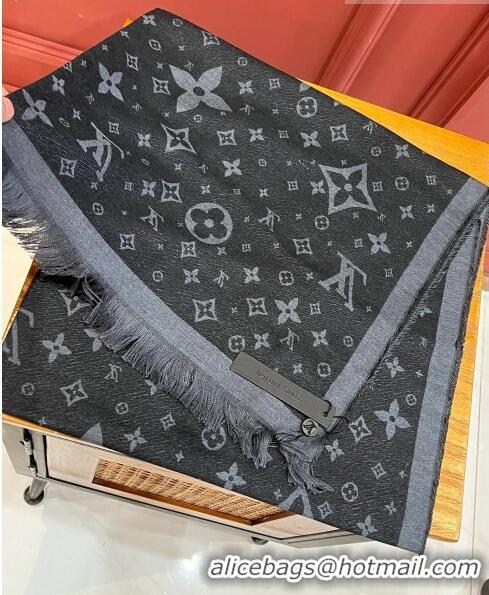 Promotional Louis Vuitton Monogarm Cashmere Long Scarf 190x48cm LV42805 Black 2023