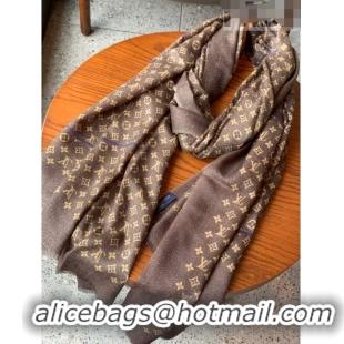 Good Product Louis Vuitton Shiny Long Scarf 200x110cm LV42804 Brown 2023