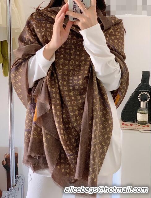 Good Product Louis Vuitton Shiny Long Scarf 200x110cm LV42804 Brown 2023