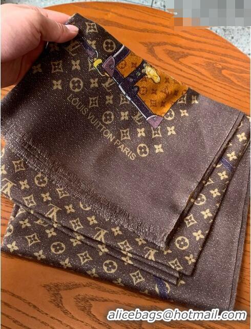 Good Product Louis Vuitton Shiny Long Scarf 200x110cm LV42804 Brown 2023