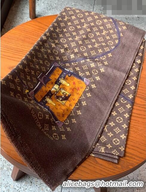 Good Product Louis Vuitton Shiny Long Scarf 200x110cm LV42804 Brown 2023