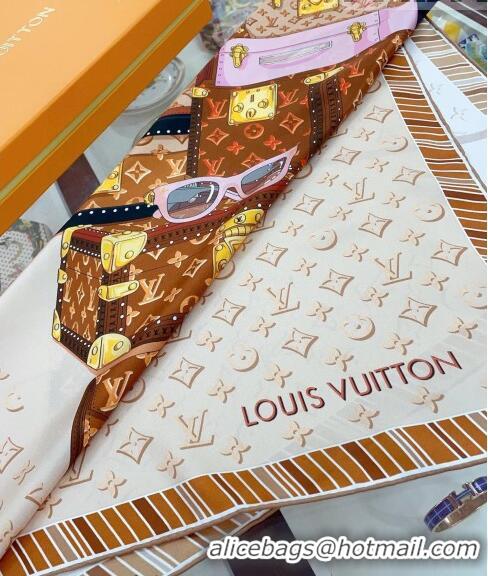 Good Product Louis Vuitton Fall For You Silk Square Scarf 90cm 13007 Light Beige 2023