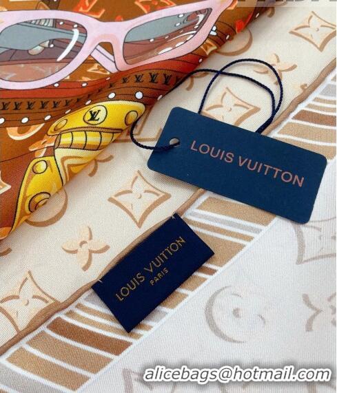 Good Product Louis Vuitton Fall For You Silk Square Scarf 90cm 13007 Light Beige 2023