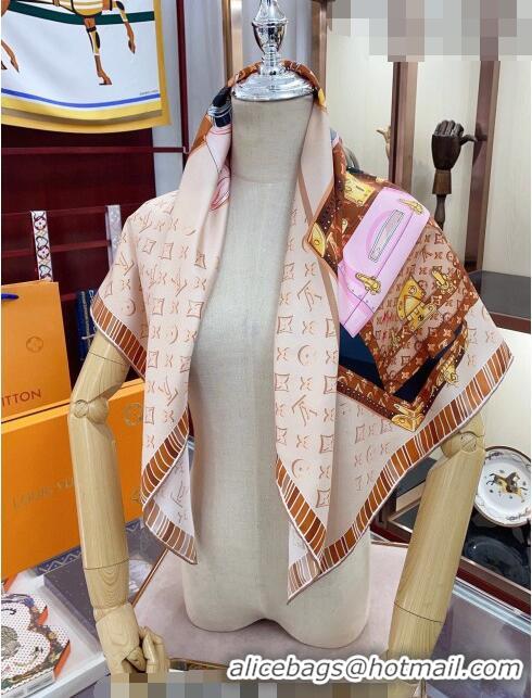 Good Product Louis Vuitton Fall For You Silk Square Scarf 90cm 13007 Light Beige 2023