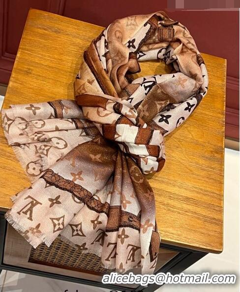 Super Quality Louis Vuitton Le Tout Paris Cashmere Long Scarf 110x200cm 13016 Brown 2023