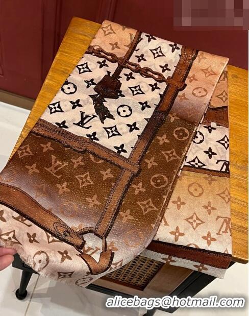 Super Quality Louis Vuitton Le Tout Paris Cashmere Long Scarf 110x200cm 13016 Brown 2023