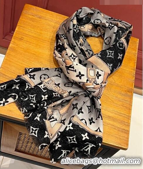 Cheapest Louis Vuitton Le Tout Paris Cashmere Long Scarf 110x200cm 13016 Grey 2023