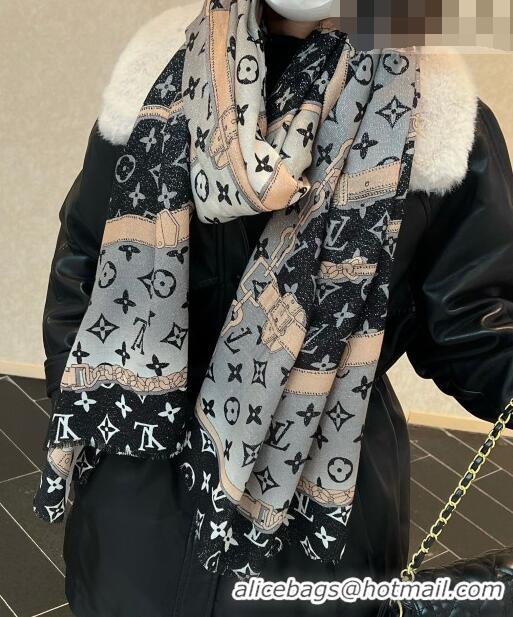 Cheapest Louis Vuitton Le Tout Paris Cashmere Long Scarf 110x200cm 13016 Grey 2023