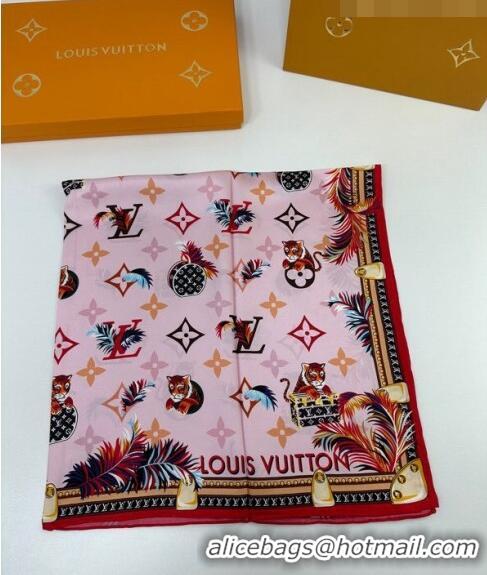 Shop Top Quality Louis Vuitton Silk Sqaure Scarf 90x90cm 061304 Pink 2023